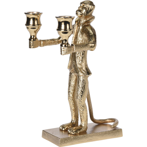 World Menagerie Kerzenhalter Affe aus Metall | Wayfair.de